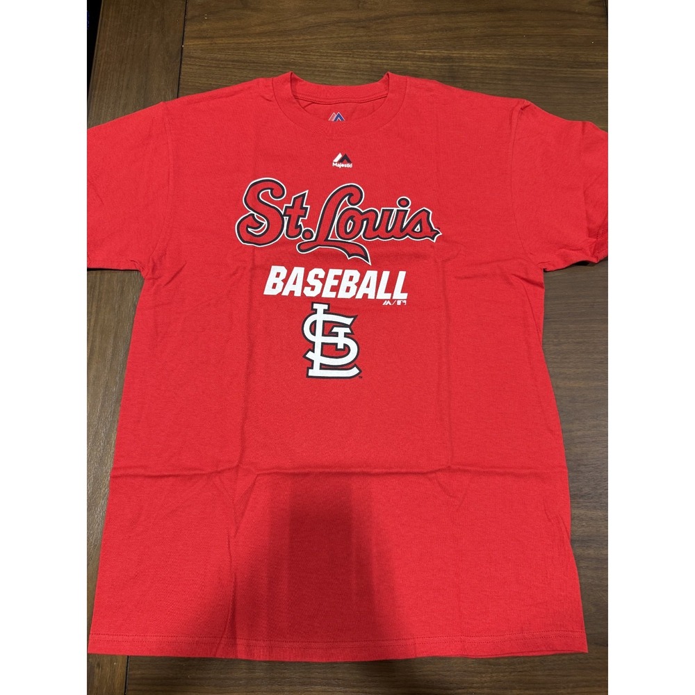 Majestic St. Louis Cardinals T-Shirt Mens Size Medium Red Short Sleeve MLB